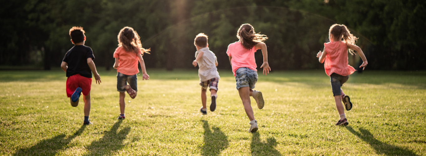 Children running